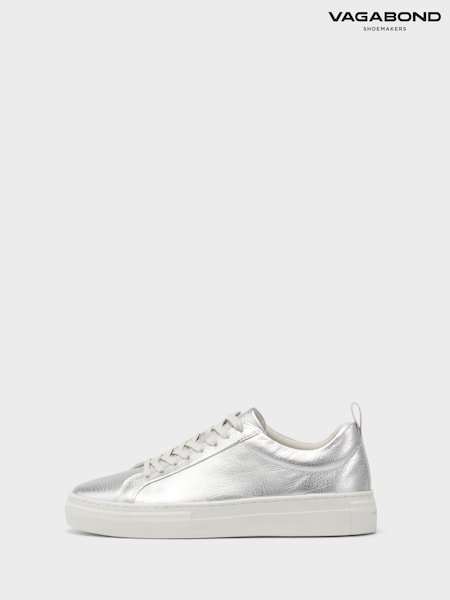 Vagabond Shoemakers Silver Zoe Platform Trainers (E89329) | 819 LEI
