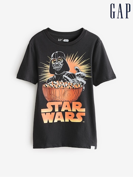 Gap Black Darth Vader Star Wars Graphic T-Shirt (4-13yrs) (E89340) | €18