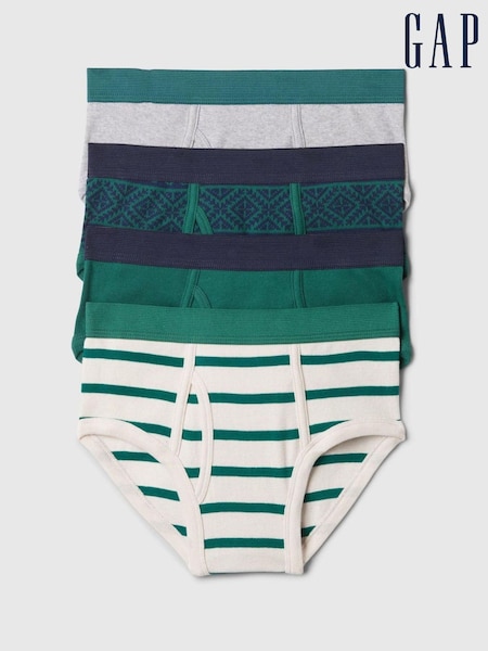 Grün - Gap 4 Pack Cotton Briefs (4-13yrs) (E89351) | 31 €