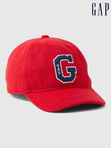 Gap Red Kids Logo Varsity Baseball Cap (4-10yrs) (E89356) | €20