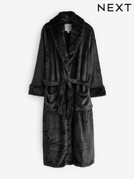 Black Supersoft Dressing Gown (E89596) | 100 QAR