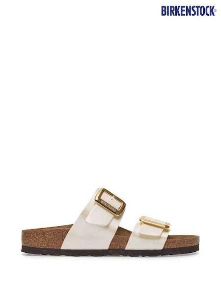 Birkenstock Pearl White Sydney Birko Flor Sandals (E89631) | €140