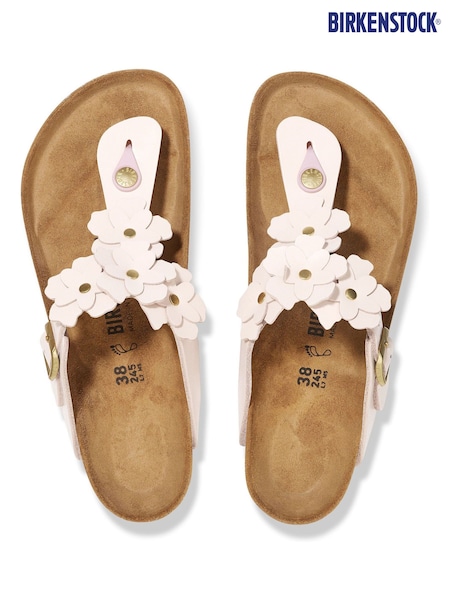 Birkenstock Gizeh Flowers Smooth Leather Sandals (E89644) | € 187