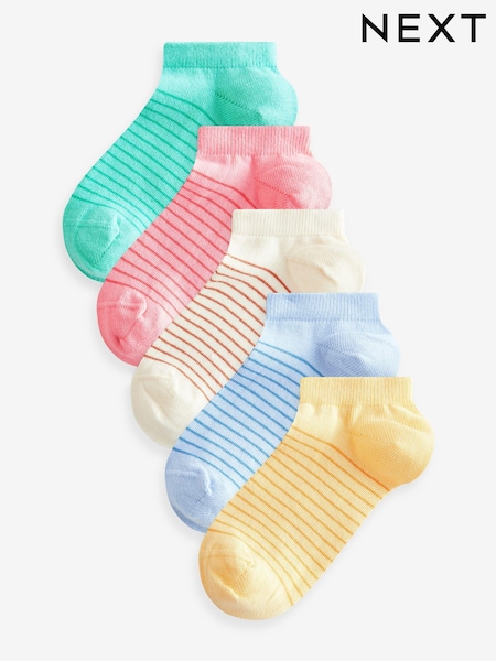 Tonos pastel multicolor - 5 Pack Cotton Rich Stripe Trainer Socks (E89691) | 8 € - 10 €