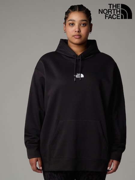 Negru - The North Face Womens Oversized Essential Plus Size Hanorac cu glugă (E89775) | 484 LEI