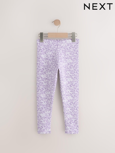 Lilac Purple Ditsy Flower Printed Leggings (3-16yrs) (E89938) | R$ 50 - R$ 100