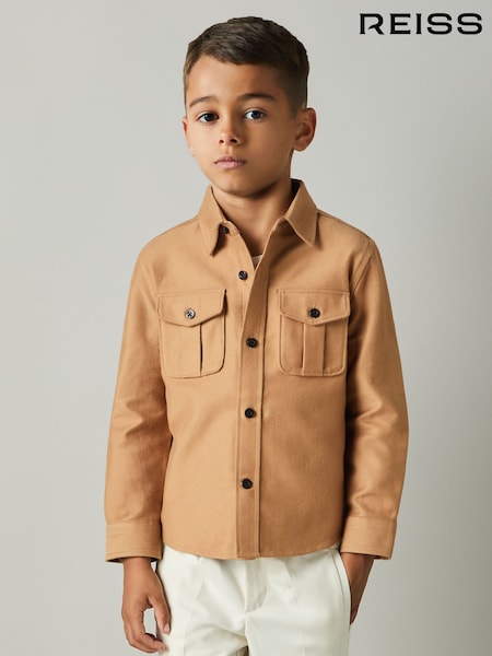 Camel - Reiss Thomas Brushed 100% Cotton Shirt (E89964) | 60 €