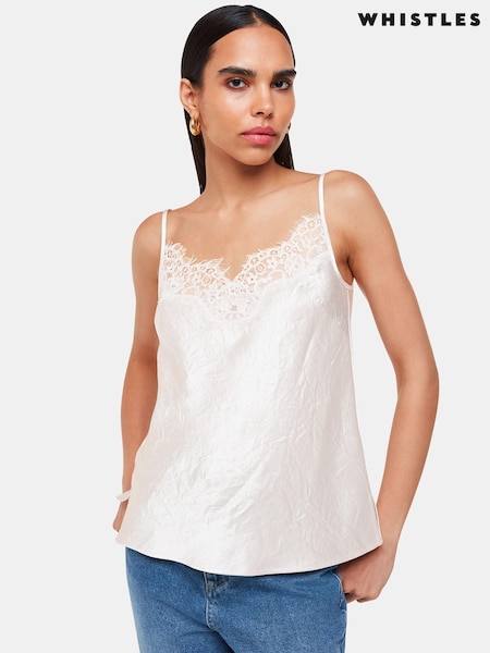Nude - Whistles Lace Trim Cami Top (E90074) | 61 €