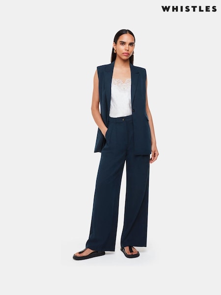 Whistles Blue Joss Tailored Trousers (E90096) | €79