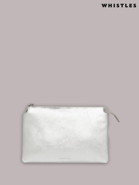 Whistles Whistles Silver Elita Double Pouch Clutch Bag (E90105) | 117 €