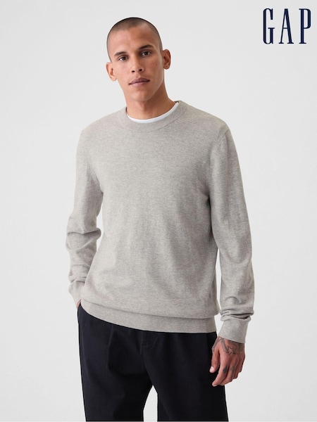 Harmaa - Gap CashSoft Pyöreä kaula-aukko Neulepusero (E90148) | €55