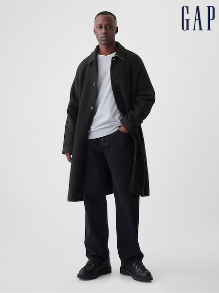 Gap Black Oversized Wool-Blend Coat (E90186) | €208