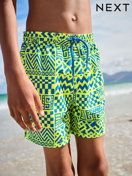 Yellow Aztec Printed Swim Shorts (3-16yrs) (E90236) | €12 - €21