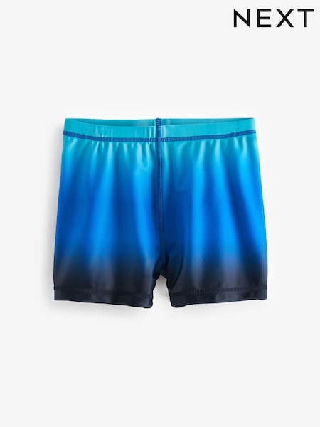 Blue Ombre Shorter Length Stretch Swim Shorts (3-16yrs) (E90242) | R$ 80 - R$ 135