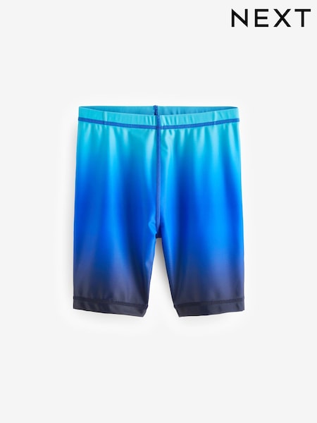Blue Ombre Longer Length Stretch Swim Shorts (3-16yrs) (E90243) | $13 - $26