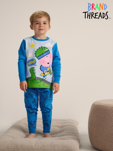 Brand Threads Blue Boys George Pig 100% Cotton Pyjamas Set (E90253) | € 25