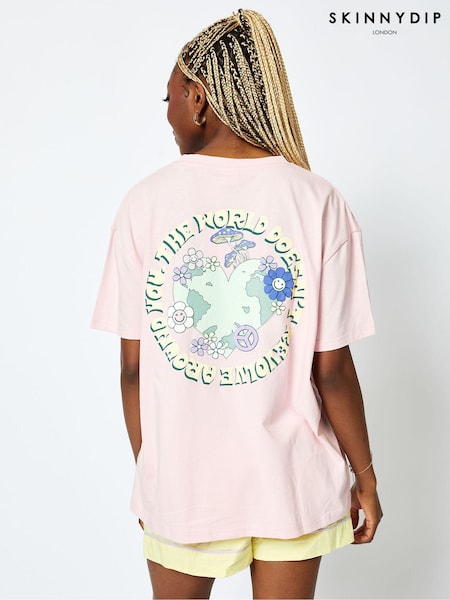 Skinnydip Pink The World Doesnt Revolve Around You T-Shirt (E90290) | AED128