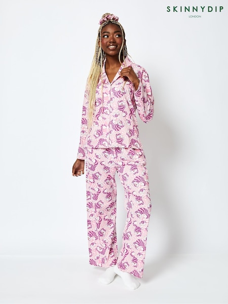 Skinnydip Pink Disney Cheshire Cat Pyjamas Set (E90320) | €45