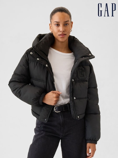 Gap Black Logo Heavyweight Puffer Coat (E90562) | €129