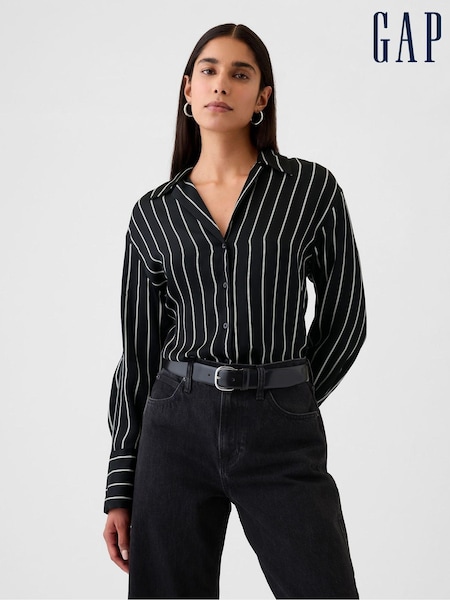 Gap Black Satin Perfect Shirt (E90572) | €31