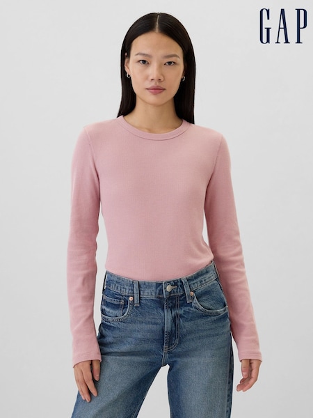 Gap Long Sleeve Crew Neck Waffle Knit T-Shirt (E90587) | 22 €
