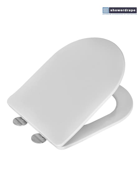 Showerdrape Petra D Shaped Ultra Slim Soft Close Quick Release Adjustable Toilet Seat