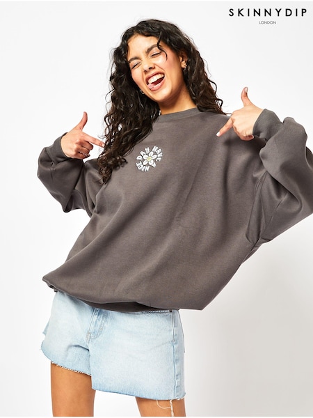Protect Your Peace Acid Wash Oversized Sweatshirt (E90807) | €55