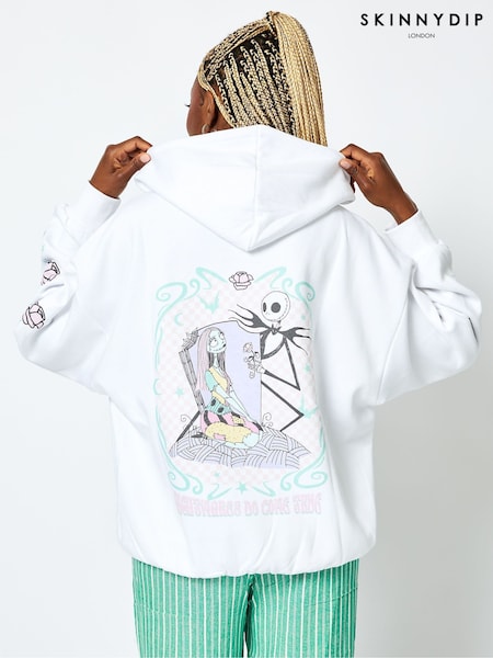 Disney Jack and Sally Hoodie in Ecru (E90816) | € 50
