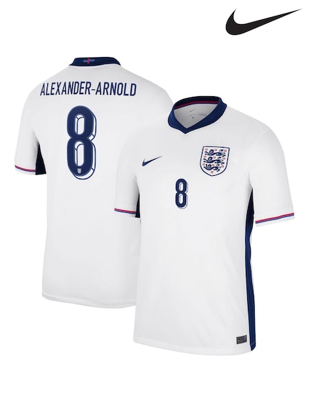 Nike White Alexander-Arnold 8 Jr. Dri-FIT England Stadium Football Shirt (E91102) | €66