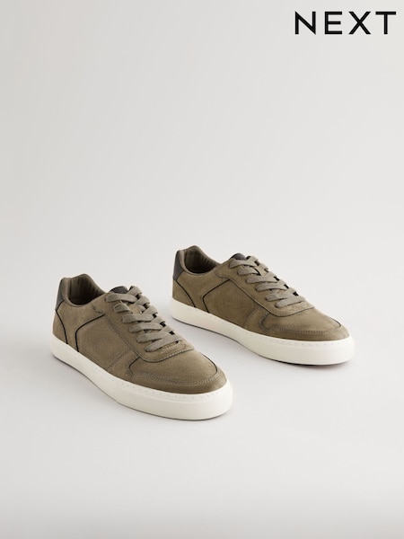 Зеленый хаки - Lace-Up Low Trainers (E91247) | €34