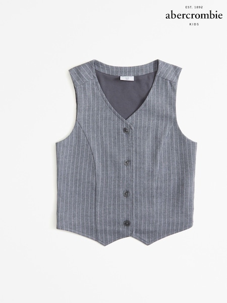 Abercrombie & Fitch Blue Striped Waistcoat (E91324) | €22 - €23