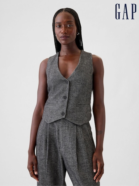 Серый - Gap Cropped Waistcoat (E91348) | €53