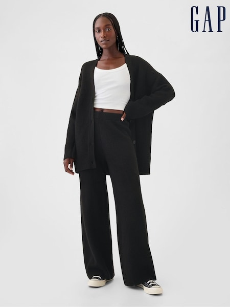 Gap Black CashSoft Shaker-Stitch Knit Trousers (E91352) | €31