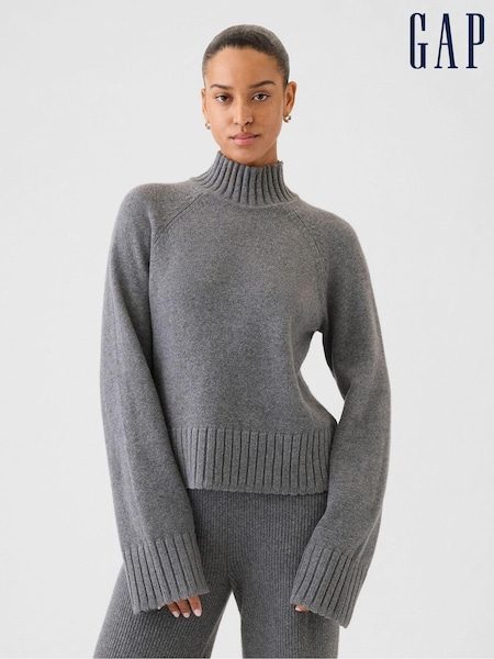 Gri - Gap CashSoft Turtle Neck Jumper (E91359) | 298 LEI