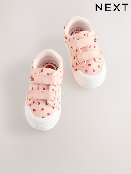 Roz Buburuză - Touch Fasten Strap Lavabile la mașină Trainers (E91370) | 119 LEI - 134 LEI