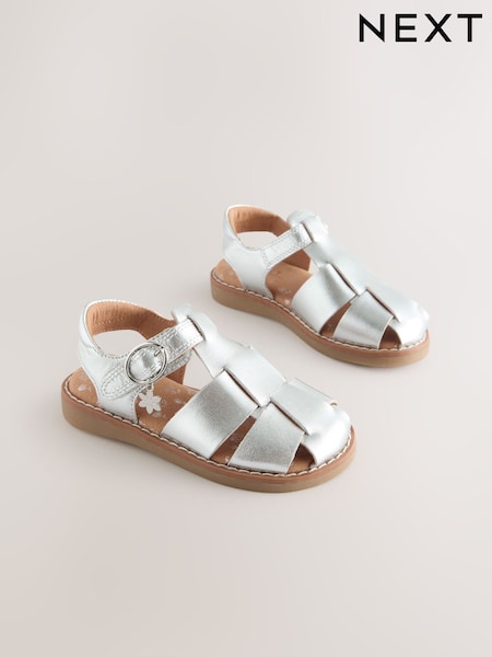 فضي - Leather Fisherman Sandals (E91475) | ‏122 د.إ.‏ - ‏ 132‏ د.إ.