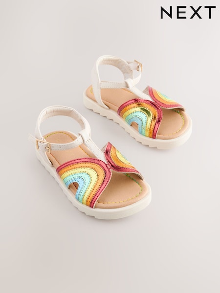 Rainbow Metallic T-Bar Sandals (E91476) | €25 - €28