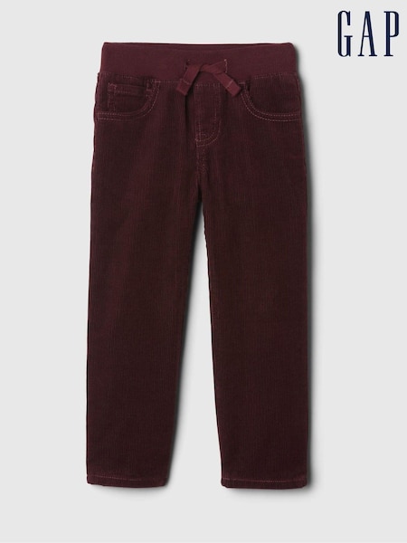 Gap Burgundy Red 90s Original Straight Corduroy Trousers (6mths-5yrs) (E91546) | €13.50