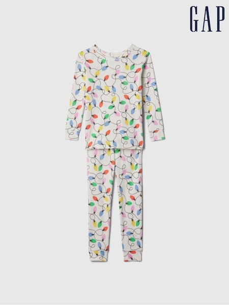 Gap Grey Lights Christmas Print Pyjamas (6mths-5yrs) (E91557) | €10.50