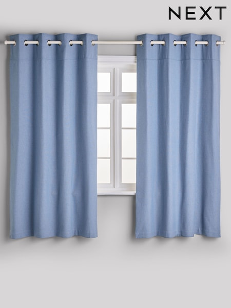 Blue Eyelet Blackout Curtains (E91641) | 255 QAR - 451 QAR
