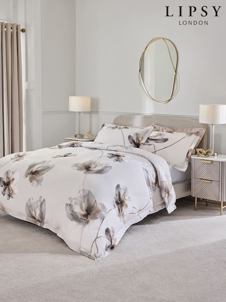 Lipsy Peony 200 Thread Count Duvet Cover and Pillowcase Set (E91659) | €54 - €102