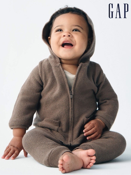 Marrón - Gap Cashsoft Bear Hoodie & Jogger Set (newborn-24mths) (E91667) | 50 €