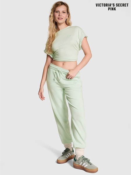 Victoria's Secret PINK Mint Green Cuffed Fleece Joggers (E91752) | €45