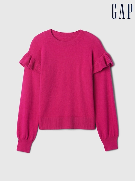 Gap Pink CashSoft Ruffle Jumper (4-13yrs) (E91780) | €19.50