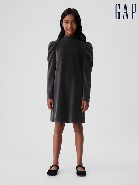 Gap Grey Puff Sleeve Corduroy Dress (4-13yrs) (E91794) | €11.50