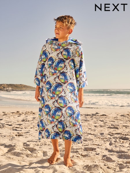 Sininen/Valkoinen Jalkapallo - Poncho Pyyhkeet (3-16v.) (E91813) | €34 - €44