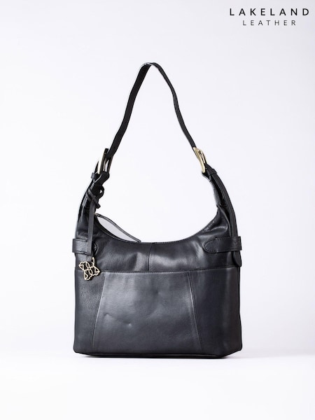 Lakeland Leather Black Newby Hobo Shoulder Bag (E91961) | €95