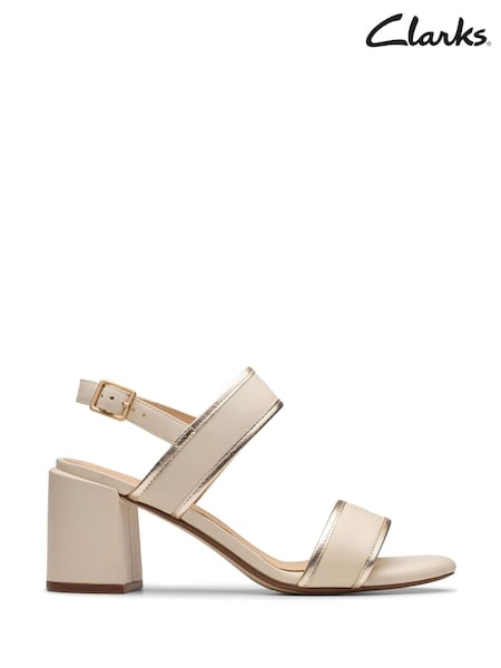 Clarks Cream Multi Ezoria Sling Sandals (E91994) | €83