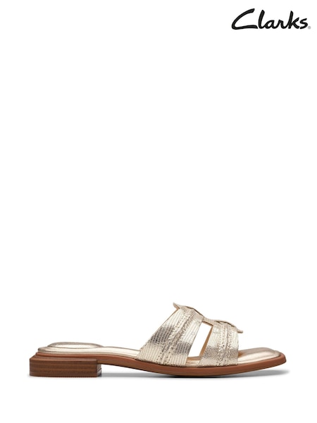 Aur - Sandale tip sabot din piele Clarks Ariany (E92009) | 484 LEI