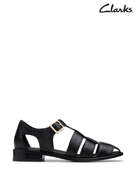 Clarks Black Leather Mayhill Walk Shoes (E92058) | kr1 142